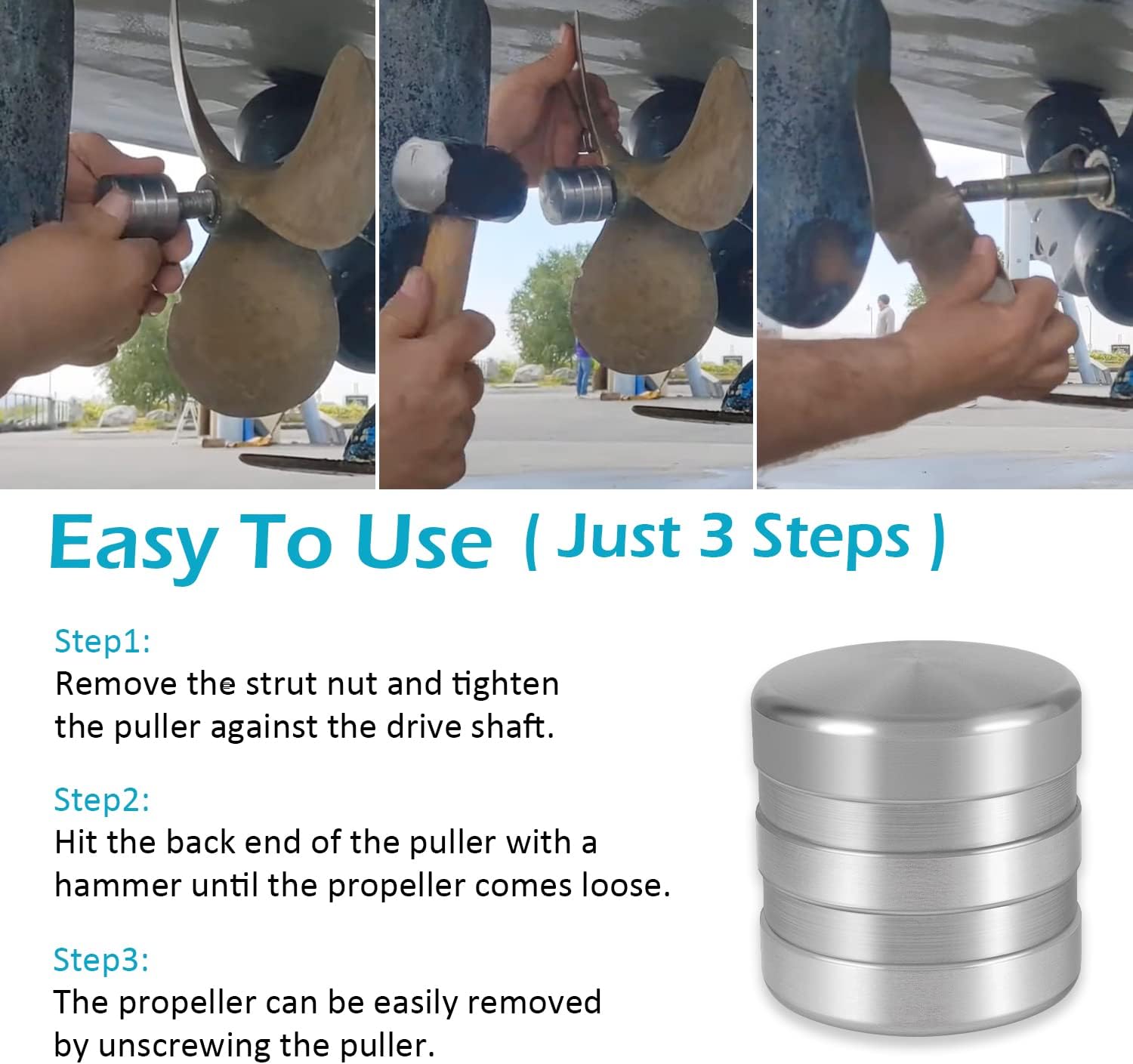 USSKYBOY Prop Puller for Inboard Boats, Prop Knocker, Propeller Removal Tool, fit for 1