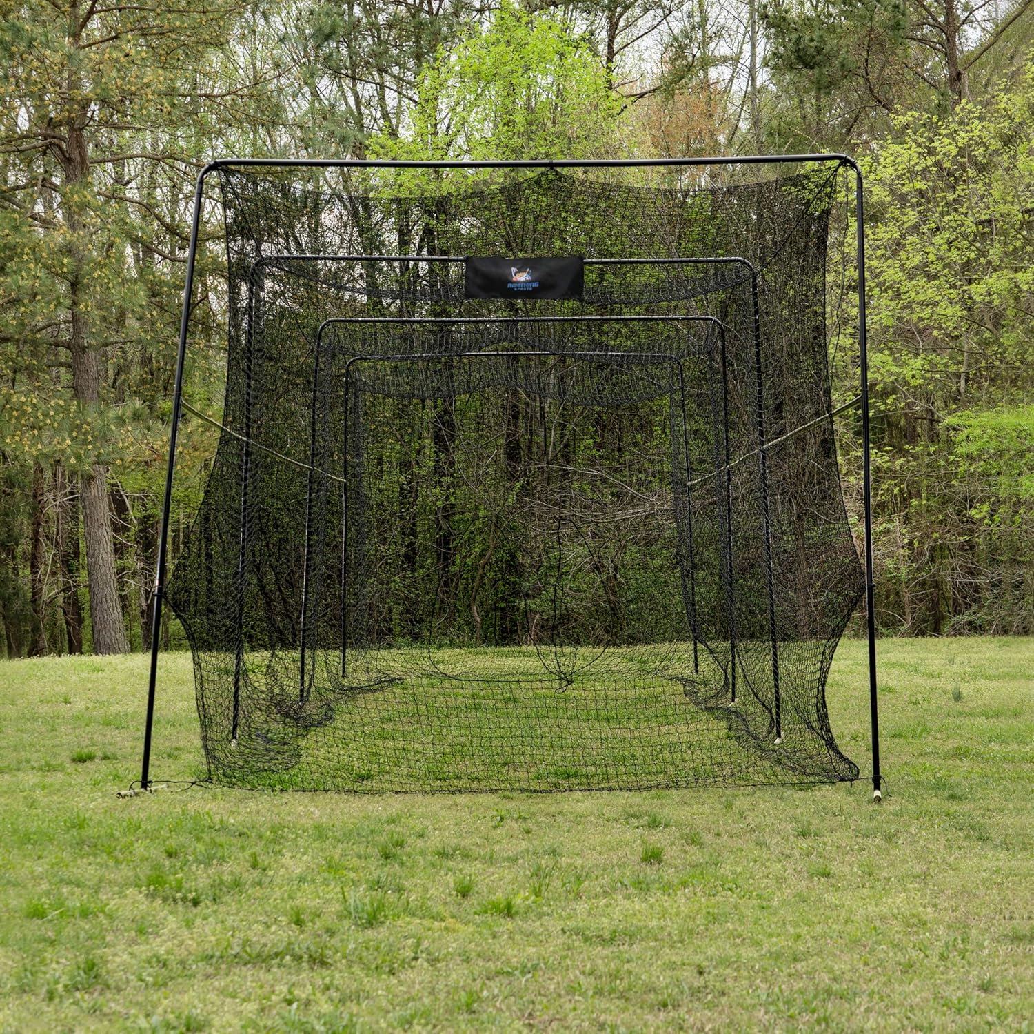ANYTHING SPORTS 40 Foot Collapsable Batting Cage, Perfect Baseball Batting Cage, Softball Batting Cage, Complete Package with Frame and Netting. Freestanding Portable Batting Cage for Backyard