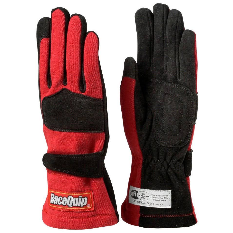 Racequip 355016 Gloves Double Layer X-Large Red SFI