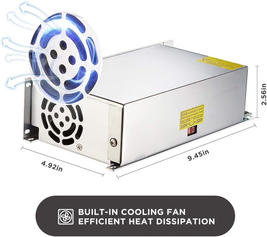 48V 16.67A 800W LED Switch Power Supply Driver AC 115-230V to DC 48V Transformer for LED Strip CCTV Security System,Camera,3D Printer,Computer Project,Motor