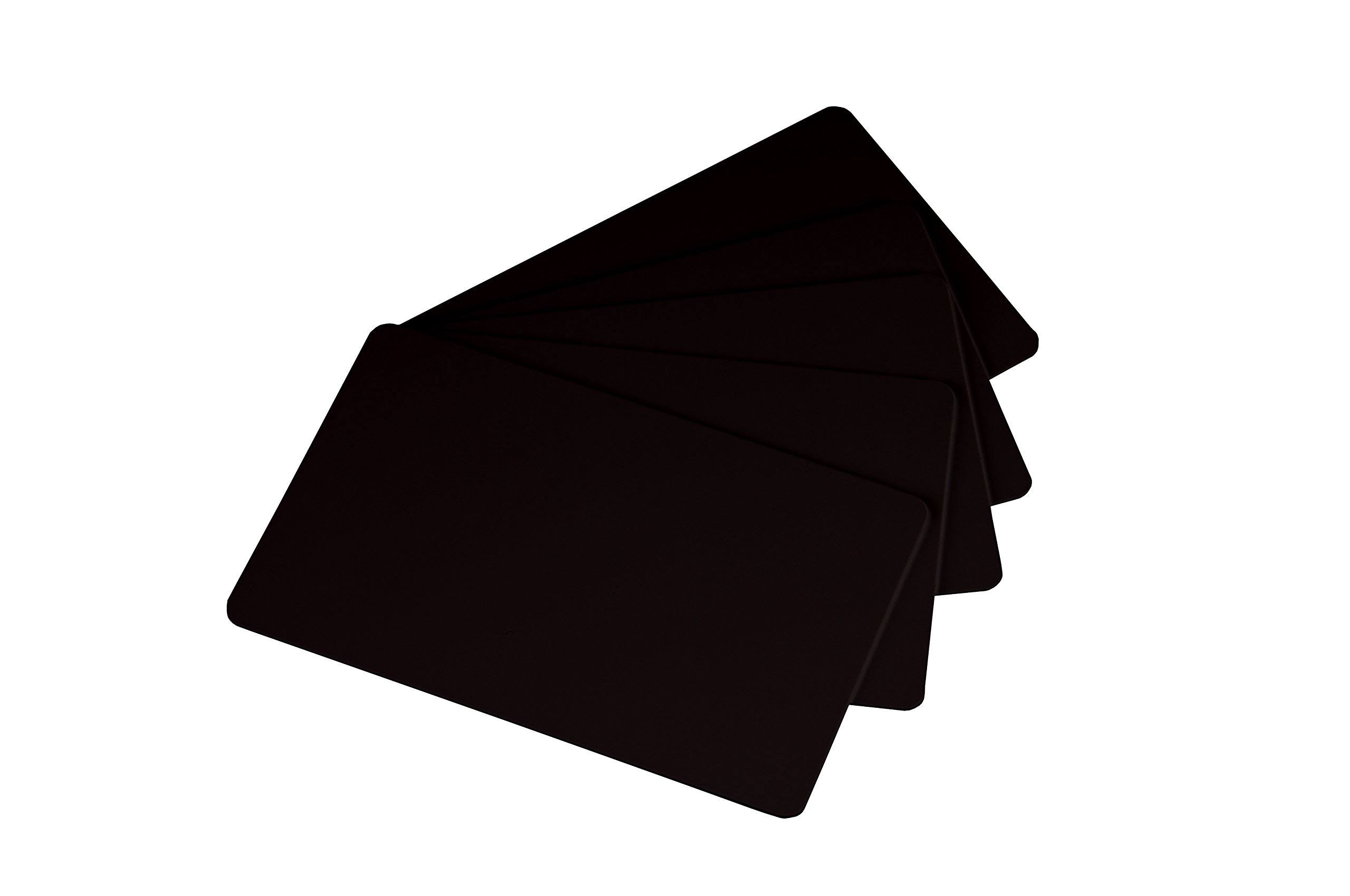 Pack of 500 Black CR80 PVC Cards | 30 Mil by EASYIDEA