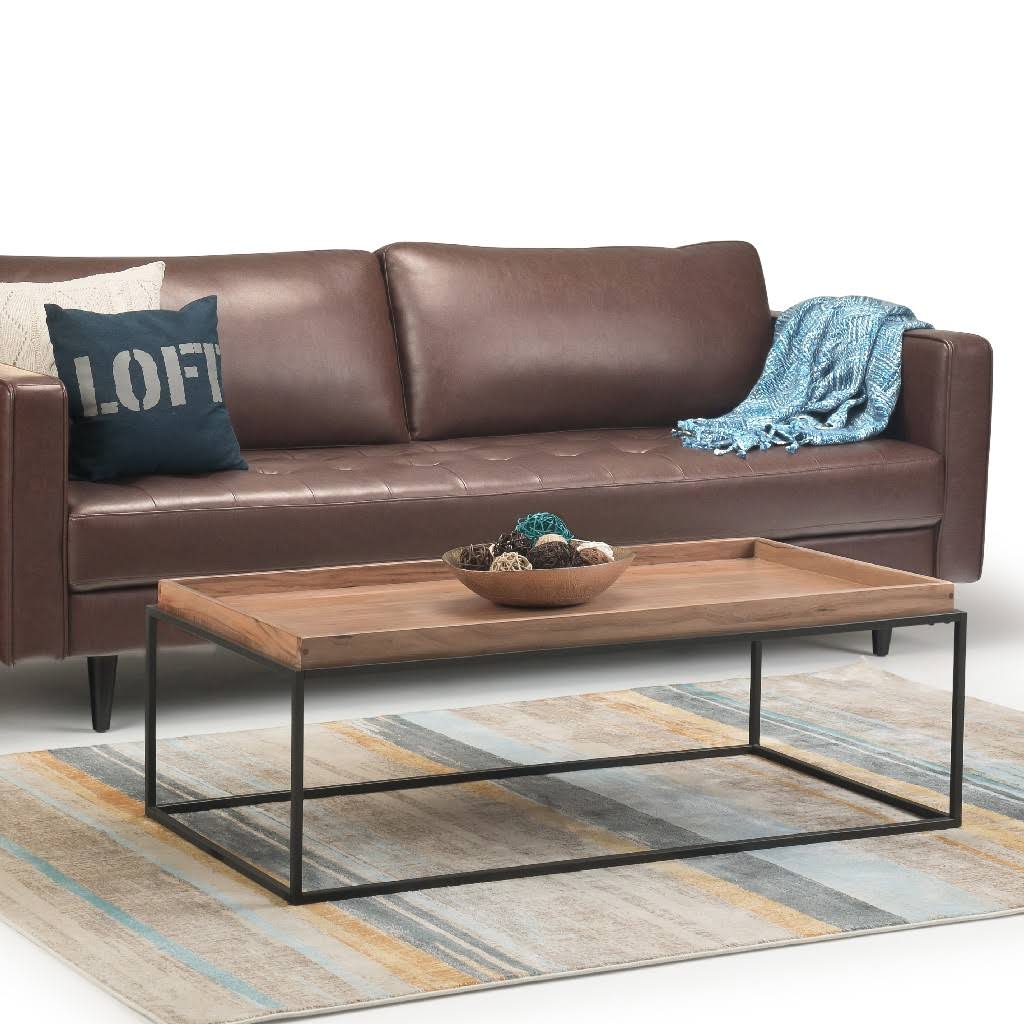 Simpli Home Carter Tray Top Coffee Table - Natural Acacia