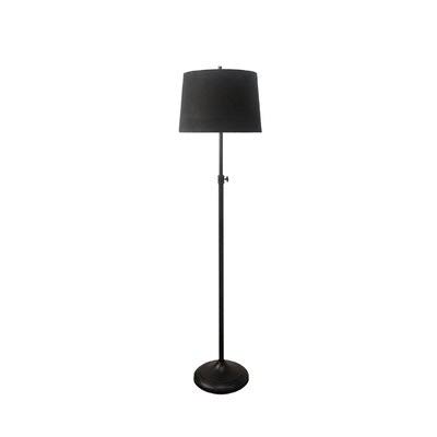 Encanto 62x22 Floor Lamp Canora Grey Shade Color: Black, Base Finish: Black