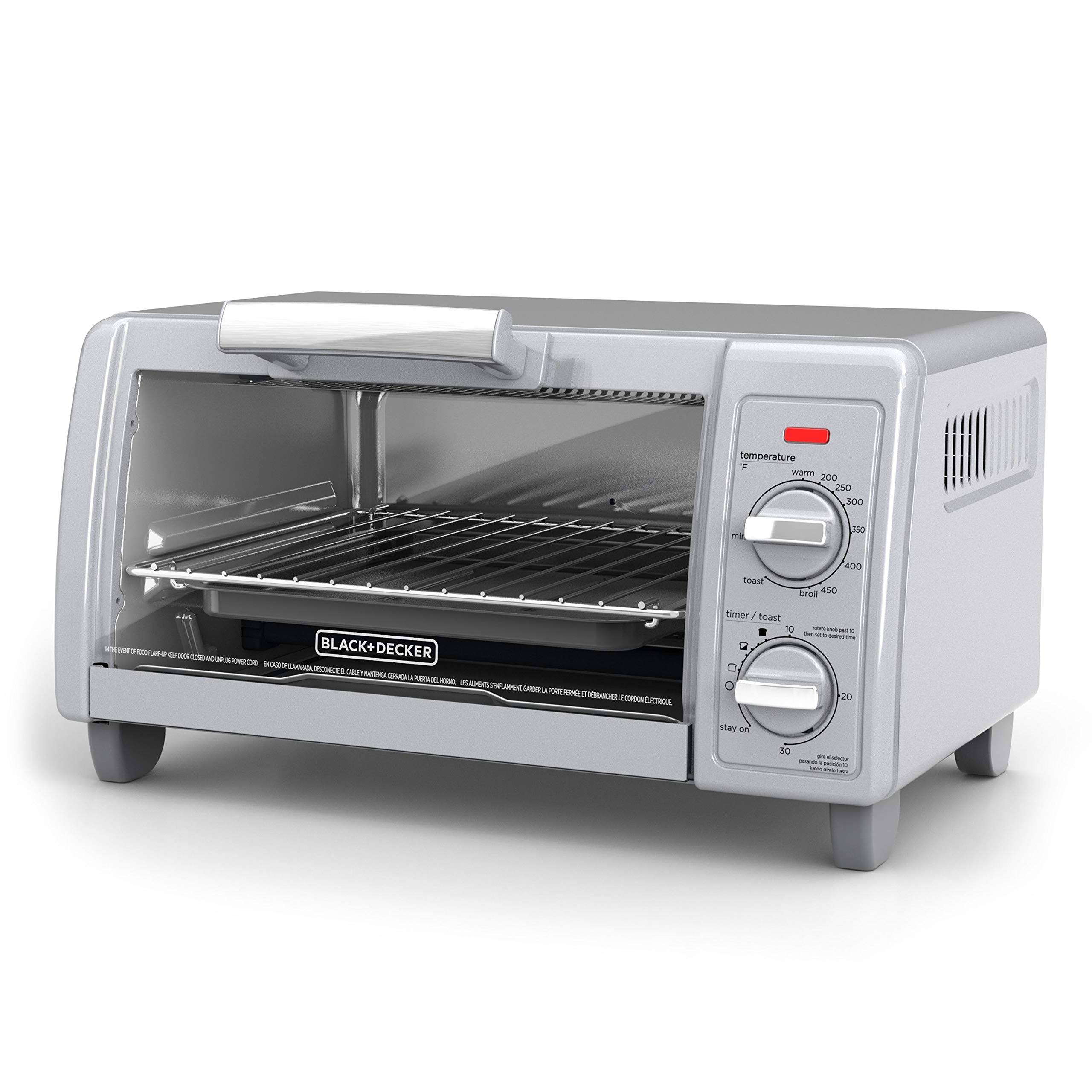 4-Slice Stainless Steel Toaster Oven Black + Decker, Silver