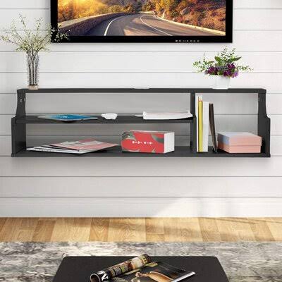 Geriene Floating TV Stand for TVs Up to 58x22 Ebern Designs Color: Black