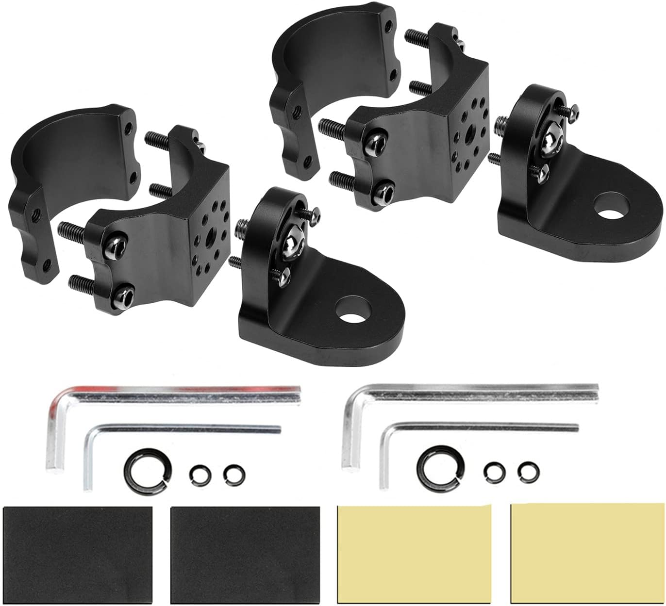 1.75 to 1.85 inch UTV Flag Mount Whip Light Mount Bracket for Polaris RZR 900 1000 XP Pro for Can Am Marverick X3 Commander Set of 2