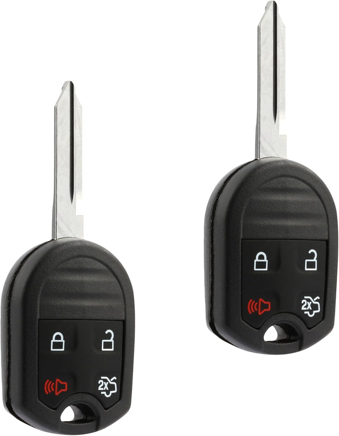 Car Key Fob Keyless Entry Remote fits Ford, Lincoln, Mercury, Mazda (CWTWB1U793 4-btn) - Guaranteed to Program Pack of 2