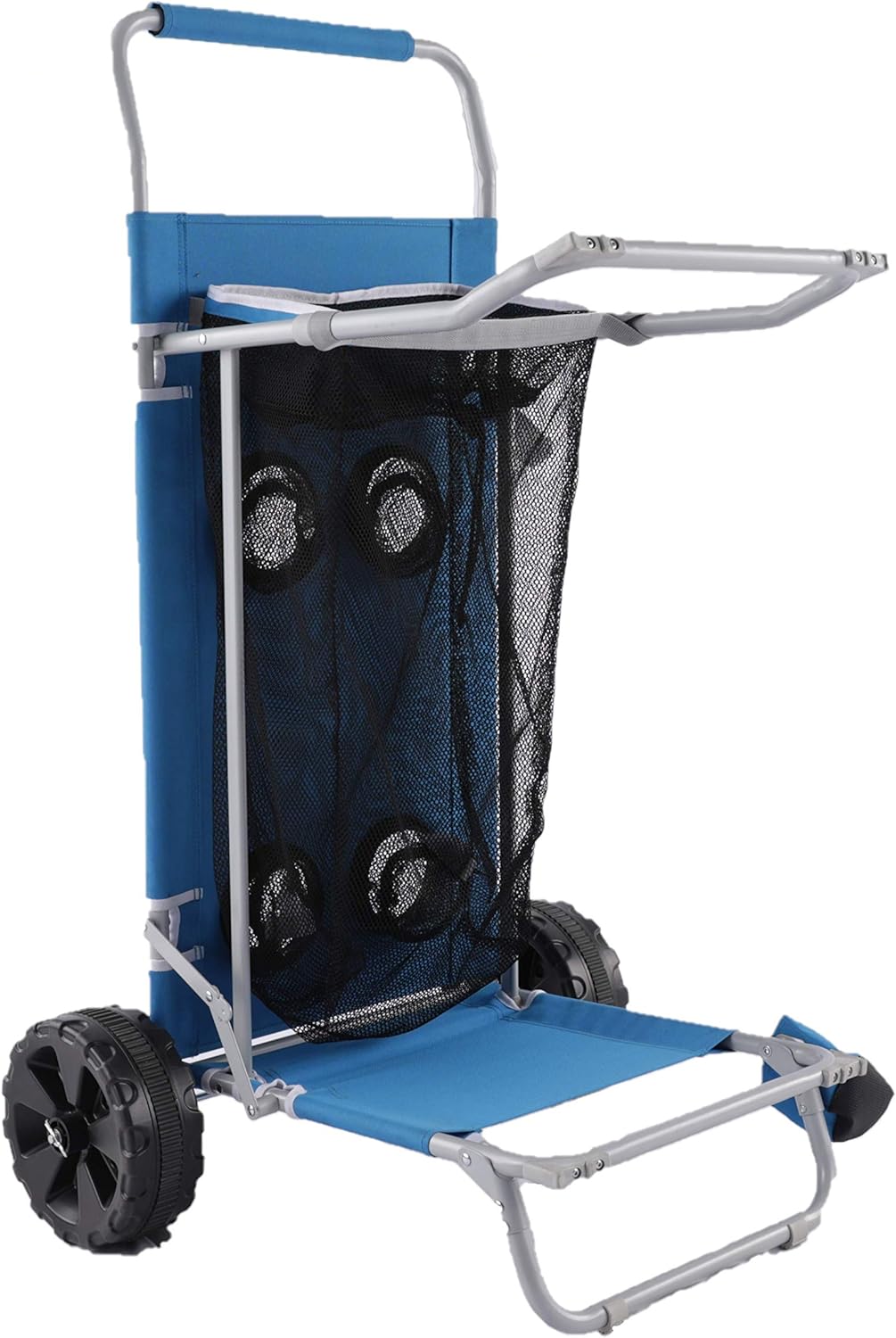 Old Bahama Bay Aluminum 100 lbs. Weight Capacity Large Wheel Folding Beach Cart Pack of 2