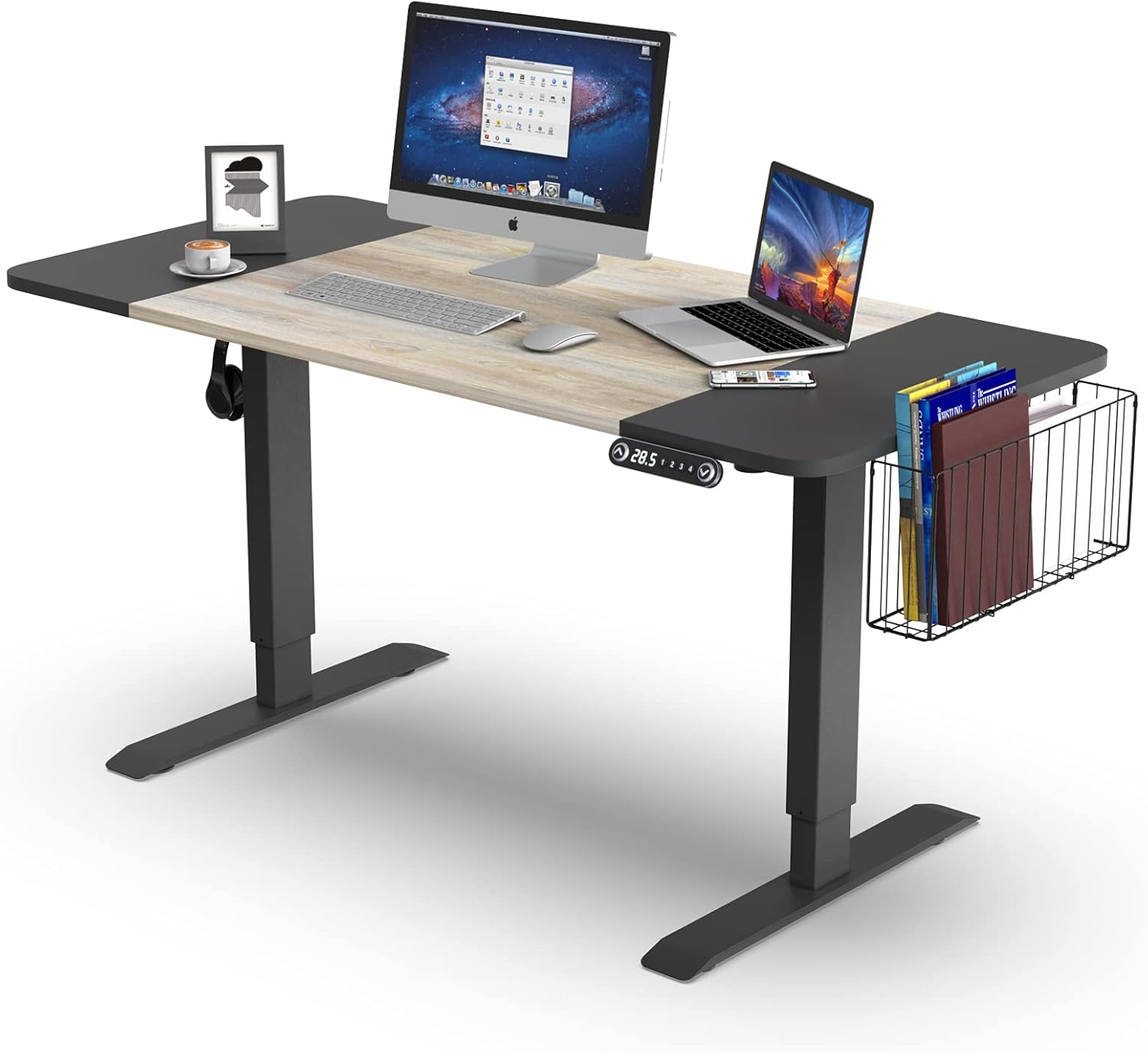 Easyzon Electric Standing Desk, Height Adjustable Stand Up Desk 55