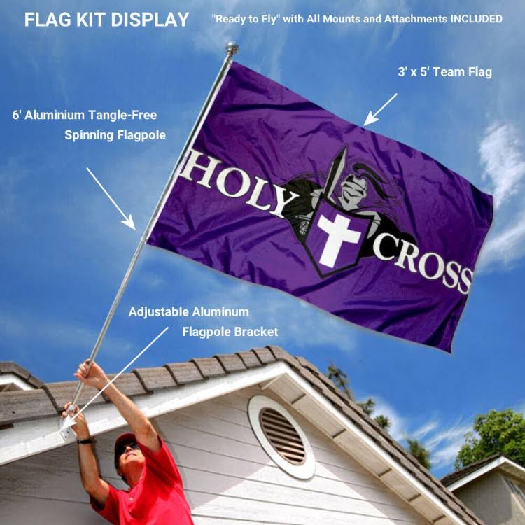 Holy Cross Crusaders Outdoor Flag Pole Bracket Gift