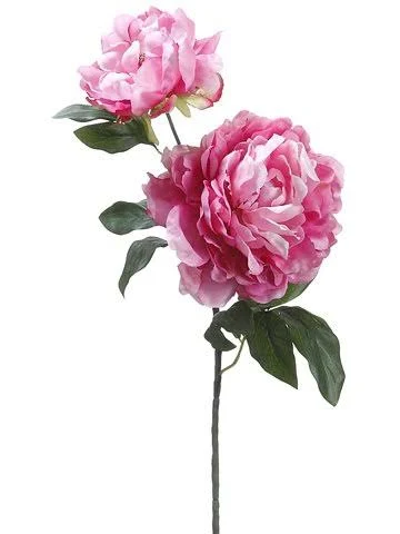 19.5x22 Peony Spray w/Bud Two Tone Cerise (Pack of 12)