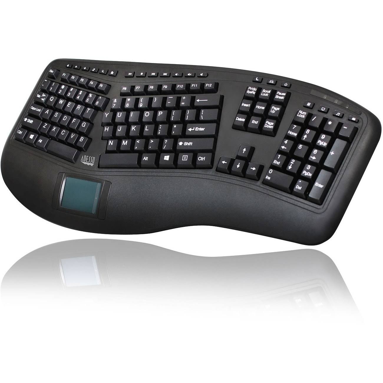 Adesso Tru-Form 4500 Wireless 2.4 GHz Membrane Keyboard - Black