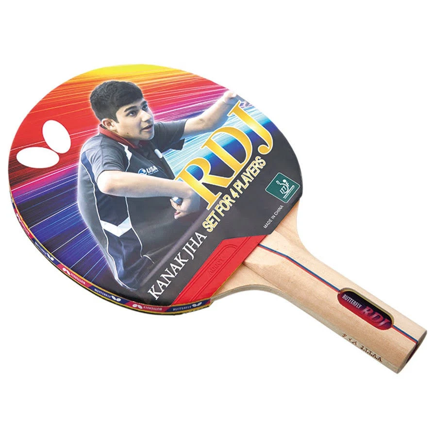 Butterfly RDJ 4-Player Table Tennis Racket u0026 Ball Set