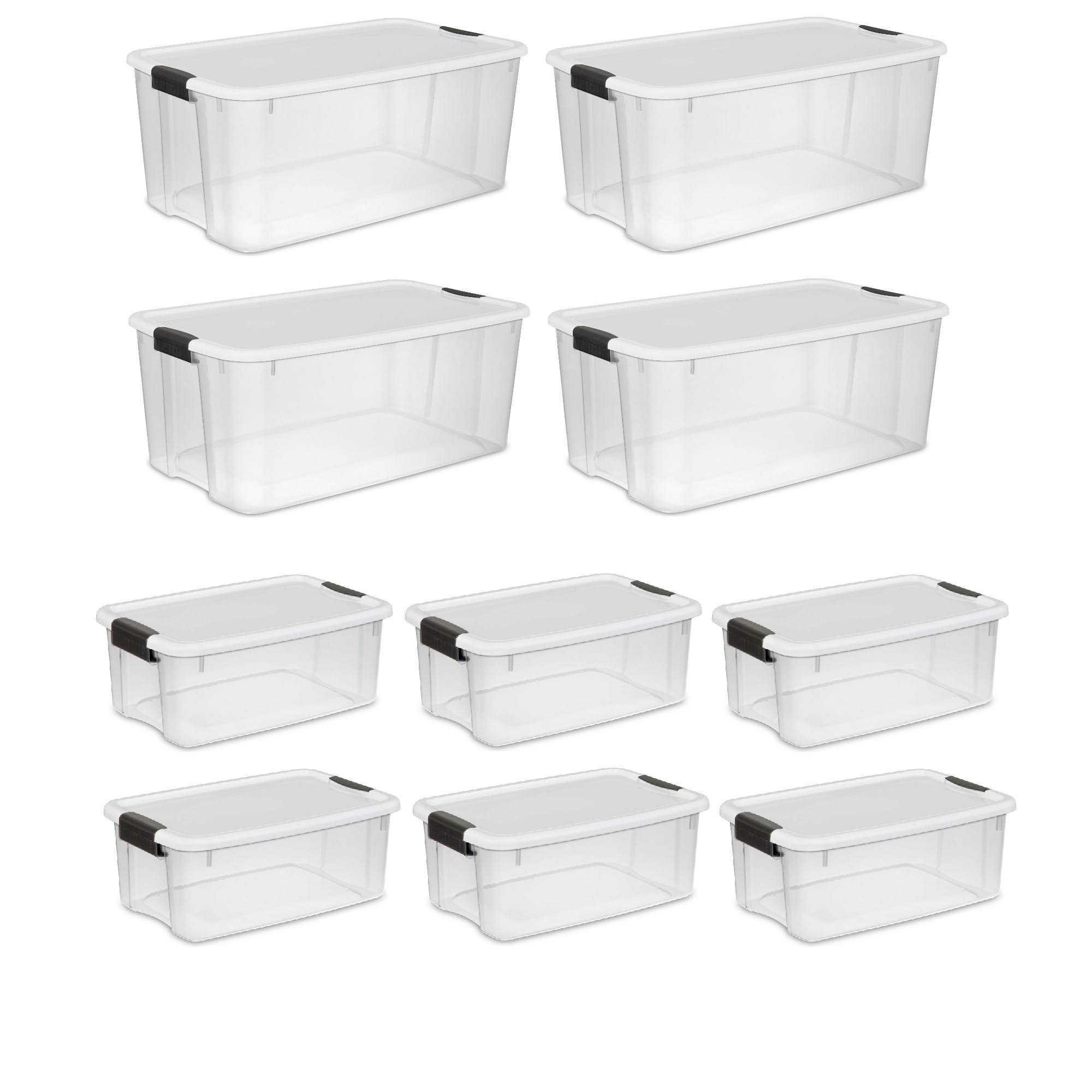 Sterilite 116-Qt Latching Storage Box 4-Pack u0026 18-Qt Latching Storage Box 6-Pack