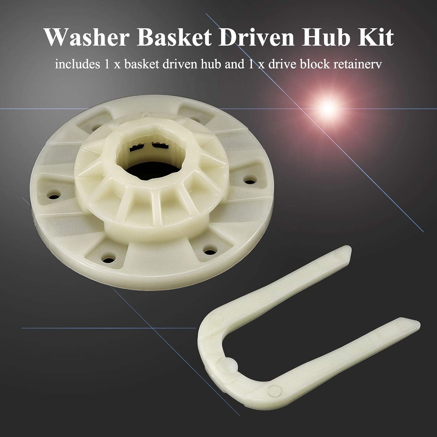 W10528947 Basket Driven Hub Kit （Upgraded Version)- Compatible with May-tag Whirlpo.ol Ken.more Washers - Replaces W10528947VP / W10396887/AP5665171 /PS6012095