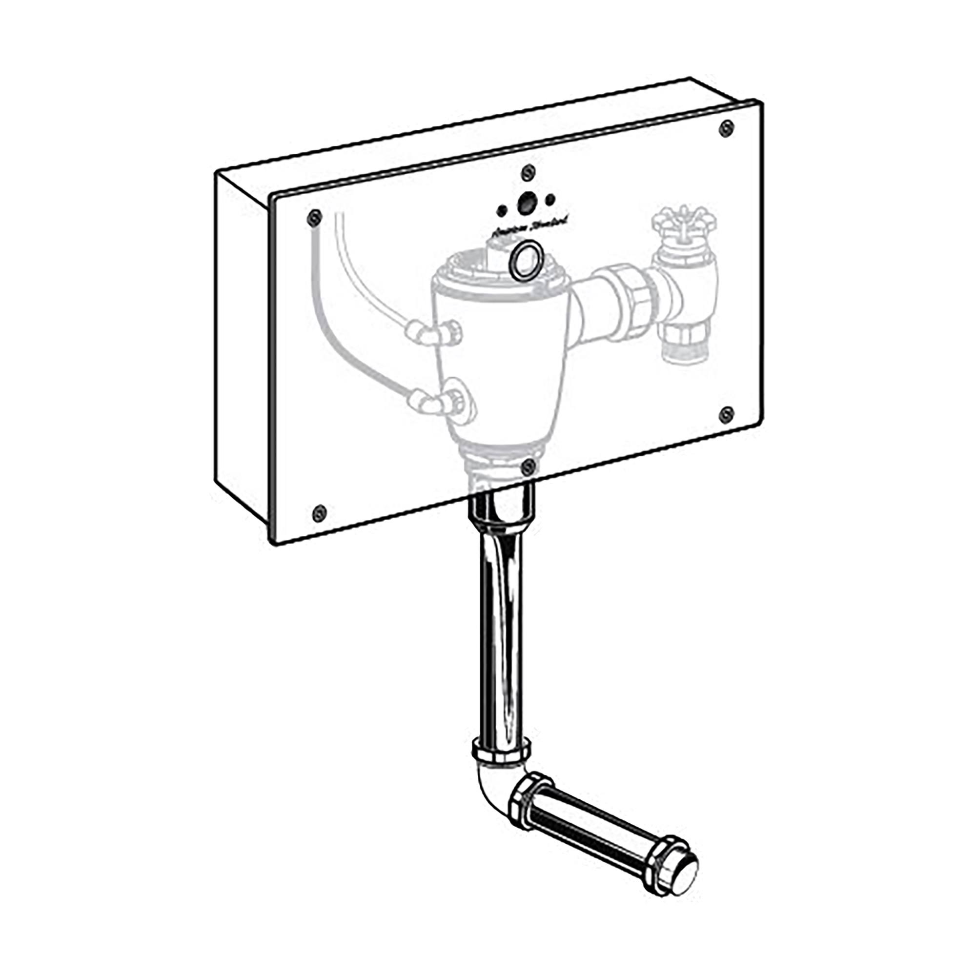 American Standard Selectronic 606B501.007 Concealed Flush Valve with Wall Box for Back Spud Urinal