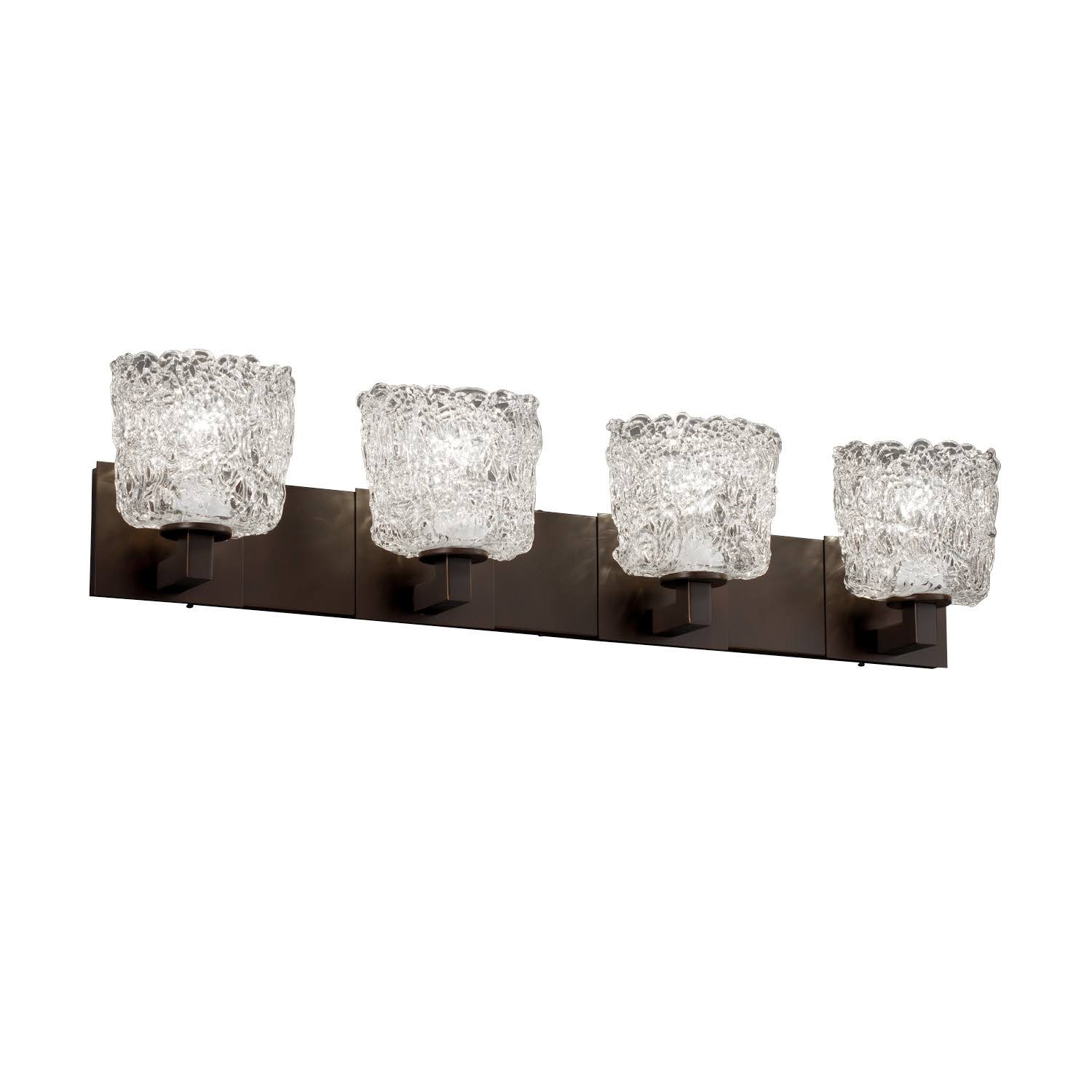 Justice Design Group-Modular 4-Light Bath Bar-GLA-8924-30-LACE-CROM