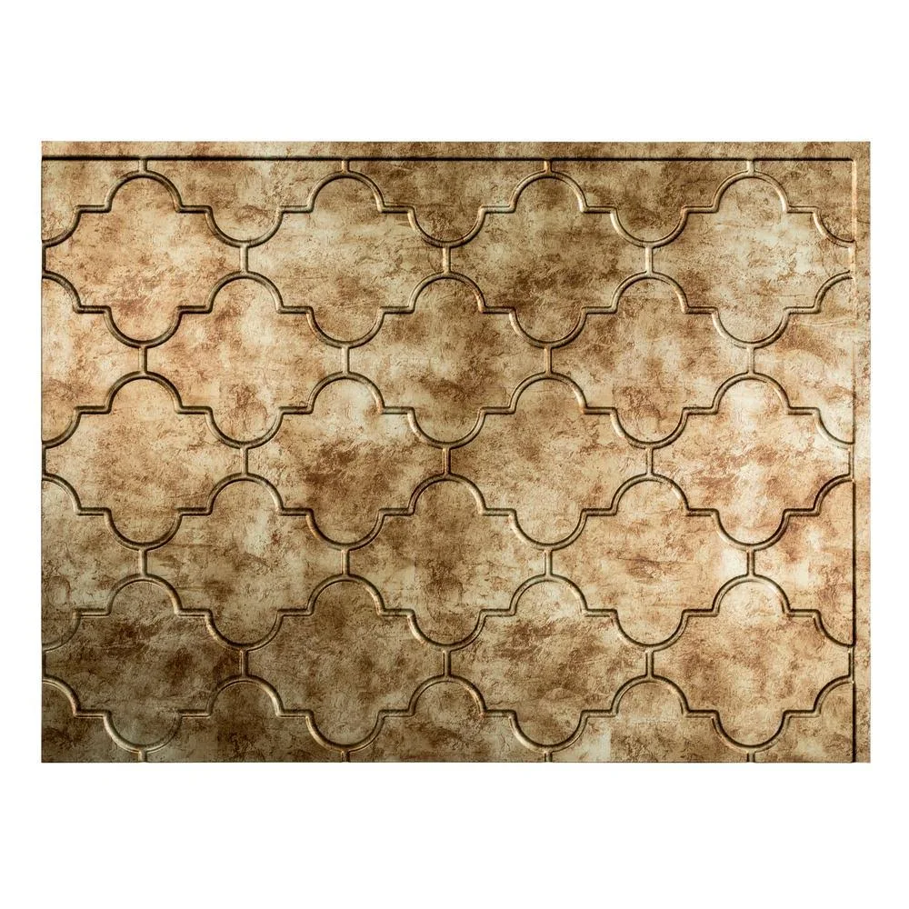 Fasade 18in x 24in Monaco Bermuda Bronze Backsplash Panel (5 Pack)
