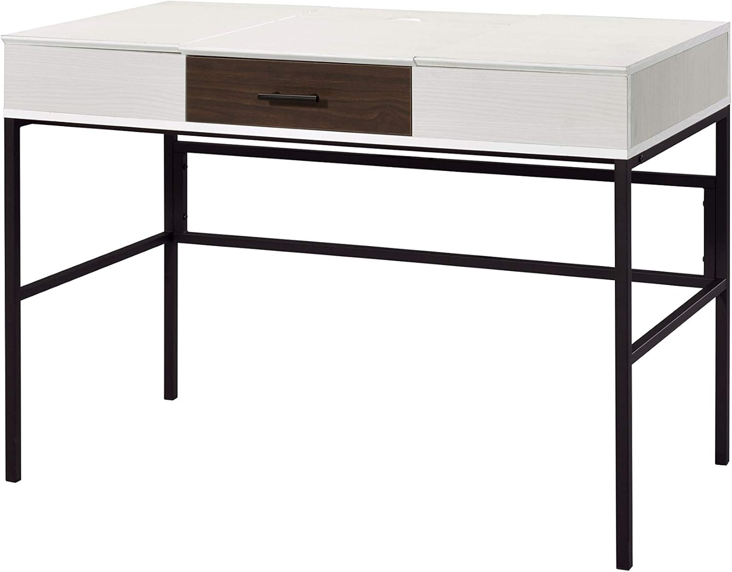 Acme Furniture Verster Writing Desk, Oak & Black Finish