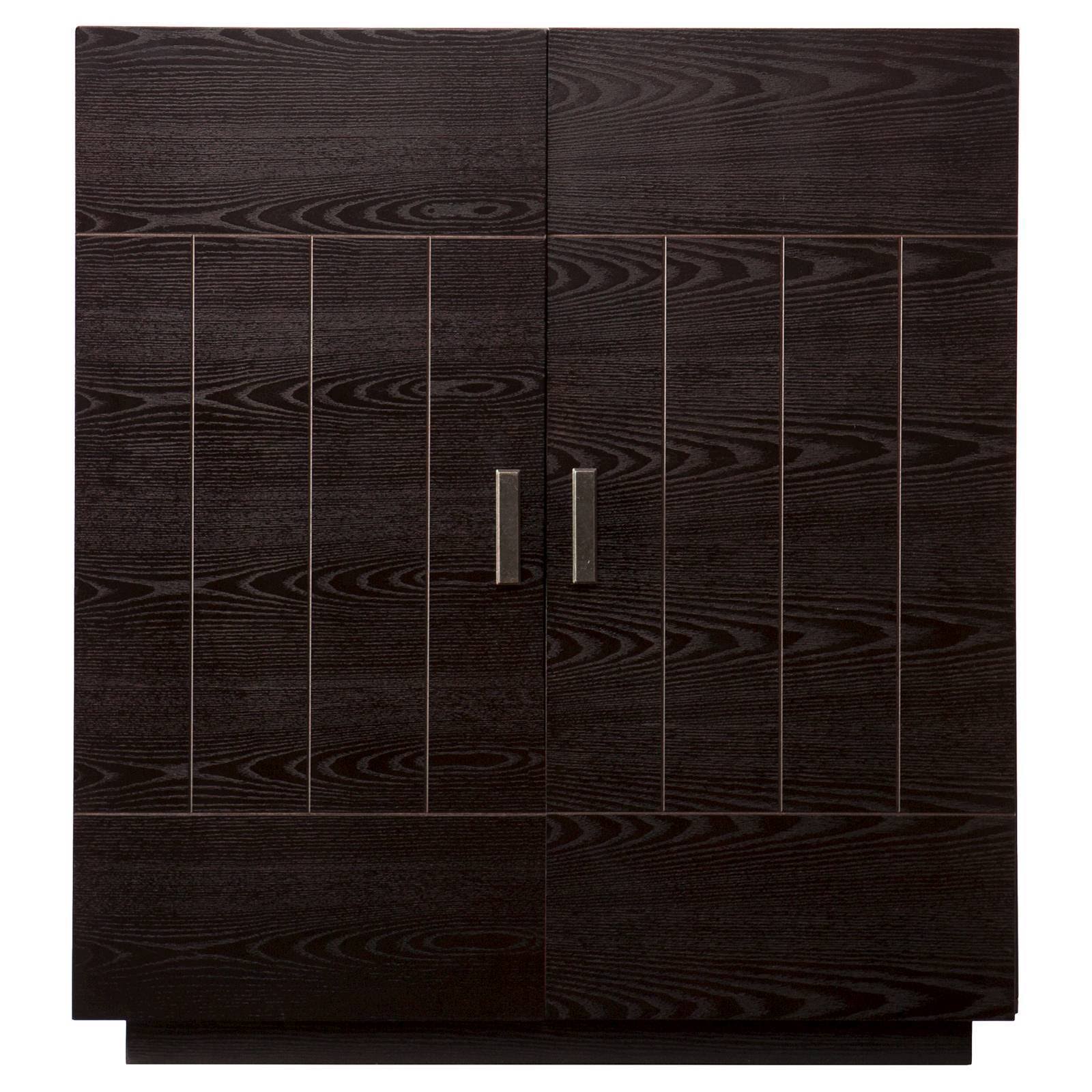 Elgin Bar Cabinet Wood Black Aiden Lane