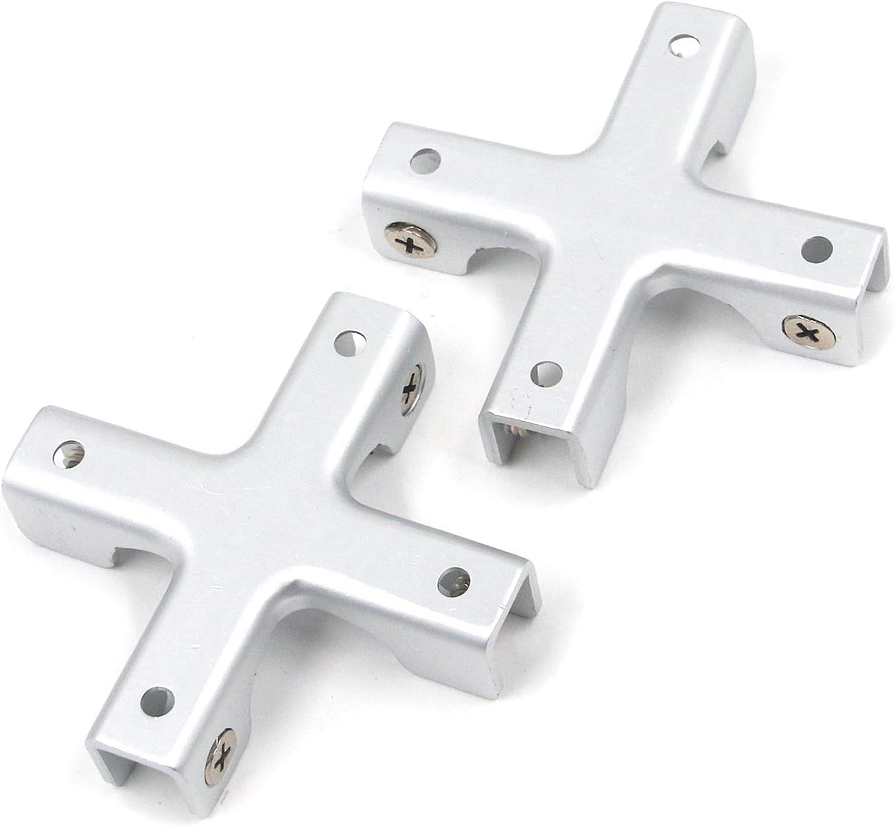 MY MIRONEY 2-Pack T Shaped Glass Clip Clamp Bracket Holder Aluminum Alloy Glass Clamp Glass Door Pivot Hinge,Fit for 0.31