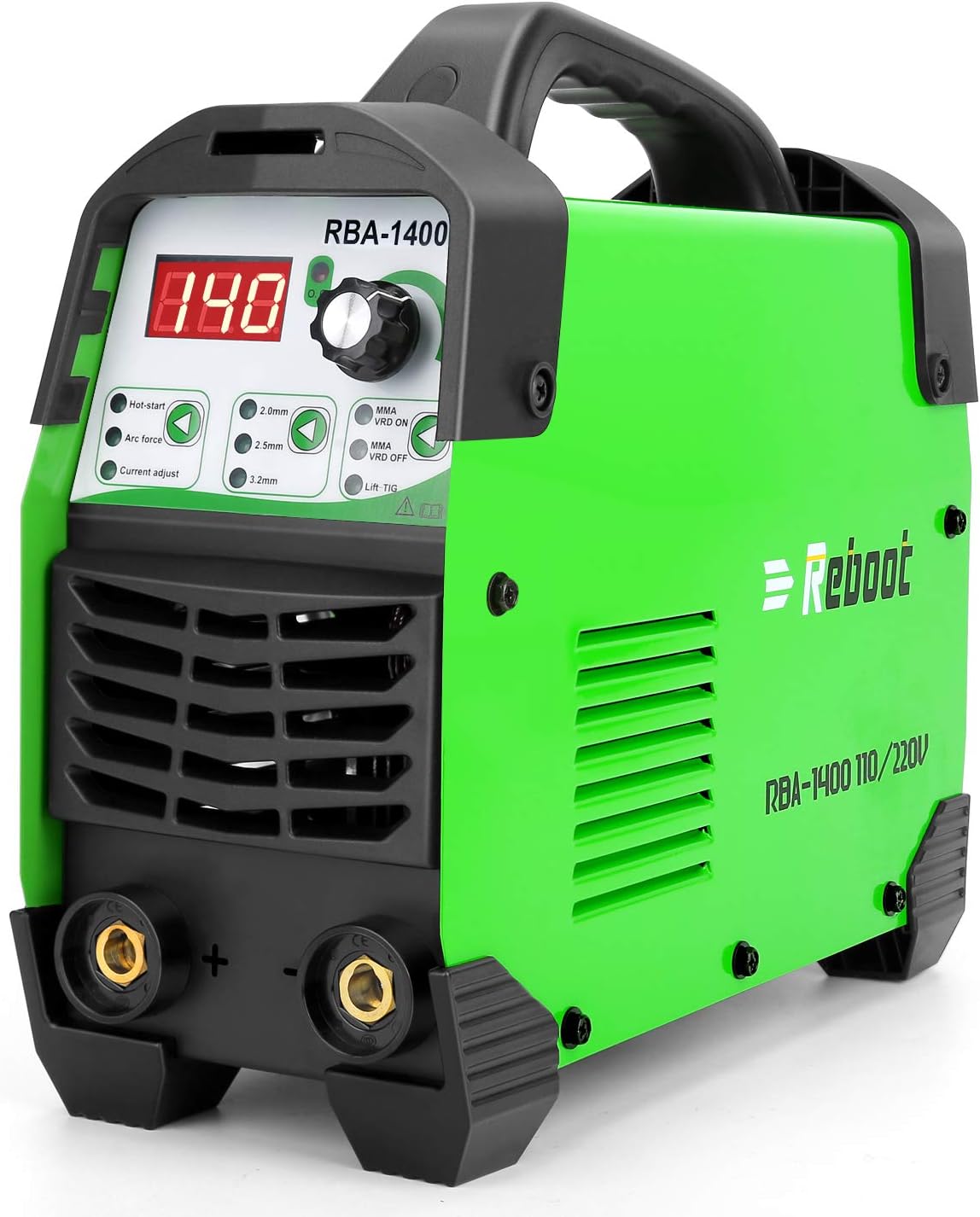 Reboot Stick Welder Machine Lift Tig ARC140 MMA ARC Welding 110V/220V Digital Control IGBT Inverter Welding Machine with ARC Force Hot Start High Duty Cycle Welding for 1/16-1/8