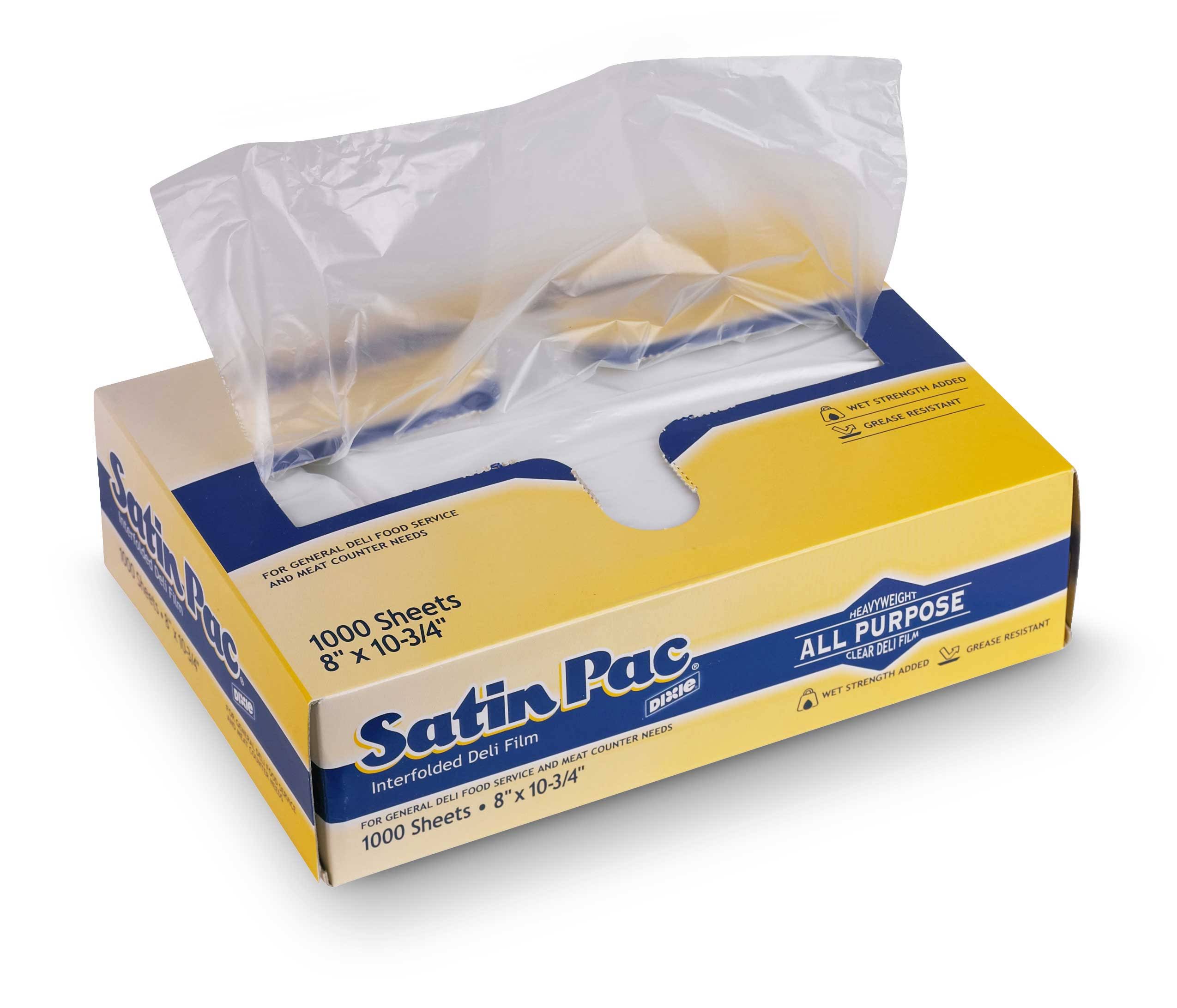 Dixie Satin-Pac High Density Poly Film Polyethylene 8 x 10 3/4 Sheets