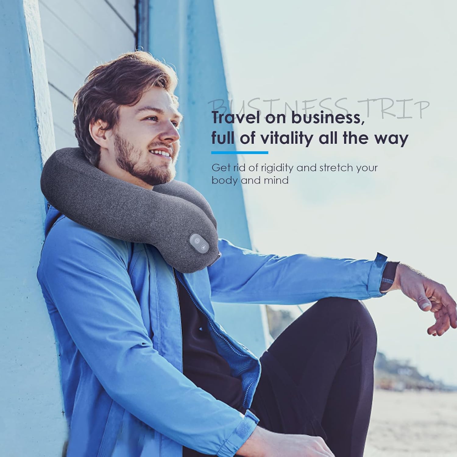 Neck Massager with Heat Shiatsu Massagers for Neck and Back with Portable Airbag, Neck Pillow Massage Cordless Shoulder Massager for Pain Relief, Home, Office, Car, Air, Travel, Gift Use