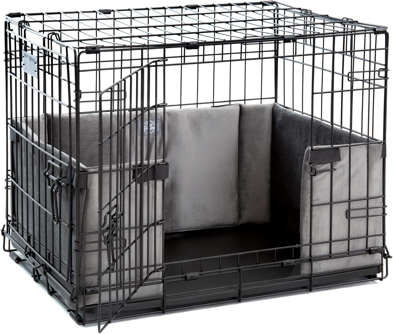 Pet Dreams Brushed Twill Crate Bumpers, Fits 24,30,36,42,48 inch icrate, Machine Wash & Dry, Protective and Comfortable Dog Crate Bumpers