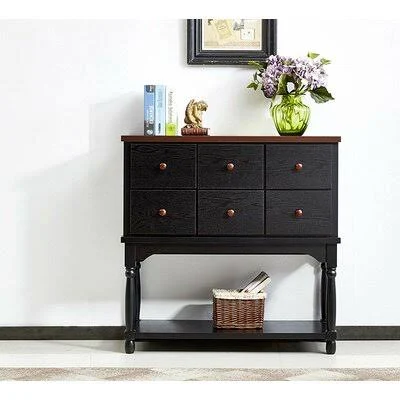 Clint 36x22 Console Table Charlton Home Table Base Color: Black
