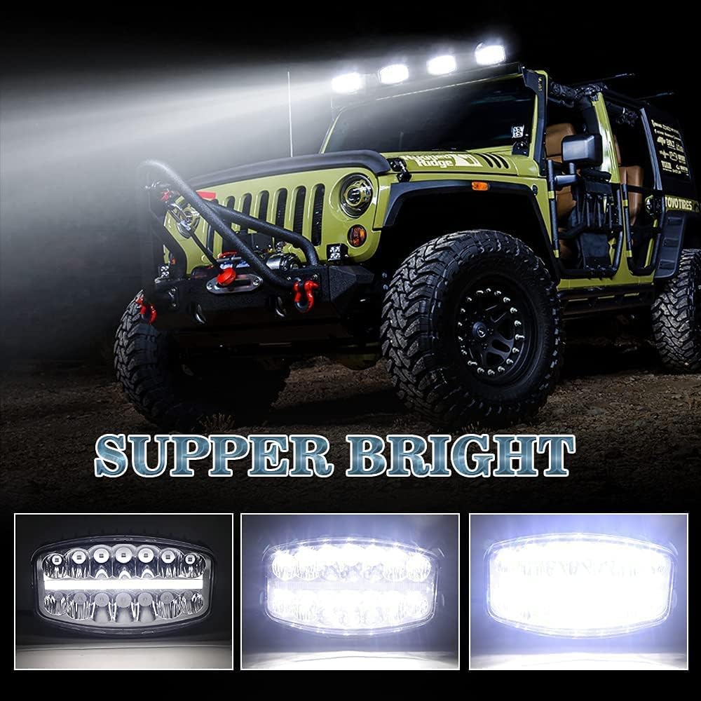 LED Work Light 80W Spot Flood Combo Light with DRL High Low Beam Compatible with Jeep 4x4 Truck Camper Pickup Tractor Boat Trailer Construction Vehicles Traffic Pilot Cars Snowplow Pack of 2