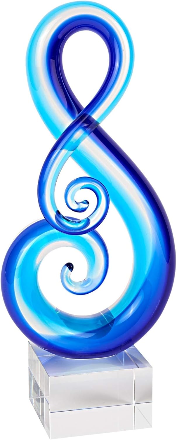 Badash Blue Note Murano-Style Art Glass Centerpiece - 11