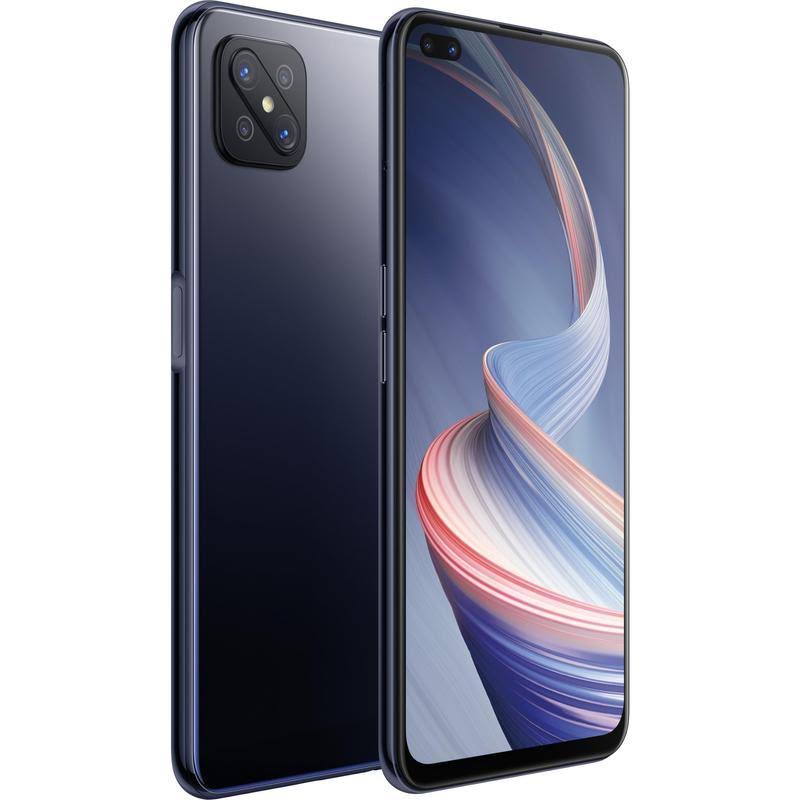 Oppo Reno4 Z 5G 128GB Ink Black- 6.5& Diagonal Display, MTK MT6873 Processor, Ram 8GB, Dual Front Lenses, 18W Fast Charging, 400