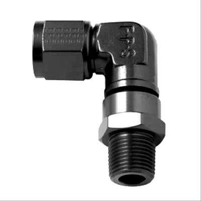 Fragola Aluminum 90 Degree A-N Female Swivel x MPT Adapter -6 1 8 Black at MechanicSurplus.com