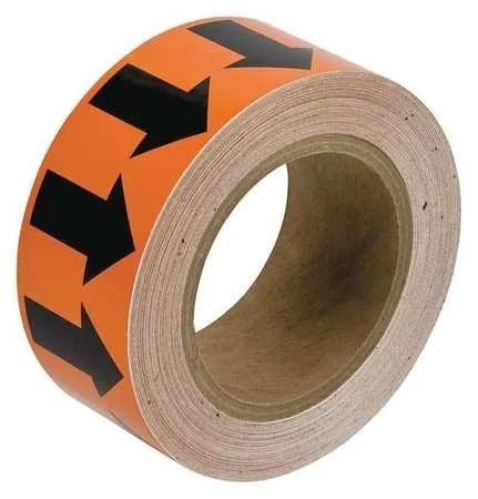 Brady Black/Orange Arrow Tape 91418