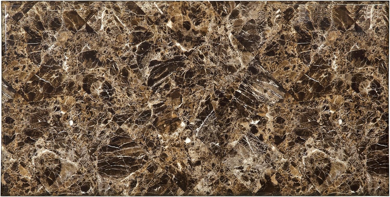 Furniture of America Margaux 3 Piece French Style Accent Table Set with Faux Marble Tops, Dark Cherry