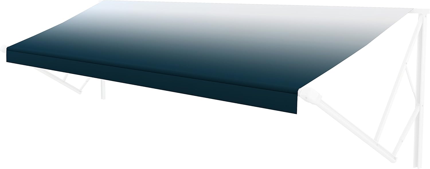 Solera Universal Fit Heavy-Duty Vinyl RV Patio Awning Replacement Fabric Black Fade 14' Awning (13'4