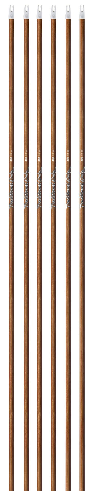 Traditional Only Carbon Shafts - 400 [31.5x22 Length +/- 1/2x22] (6 Pack)
