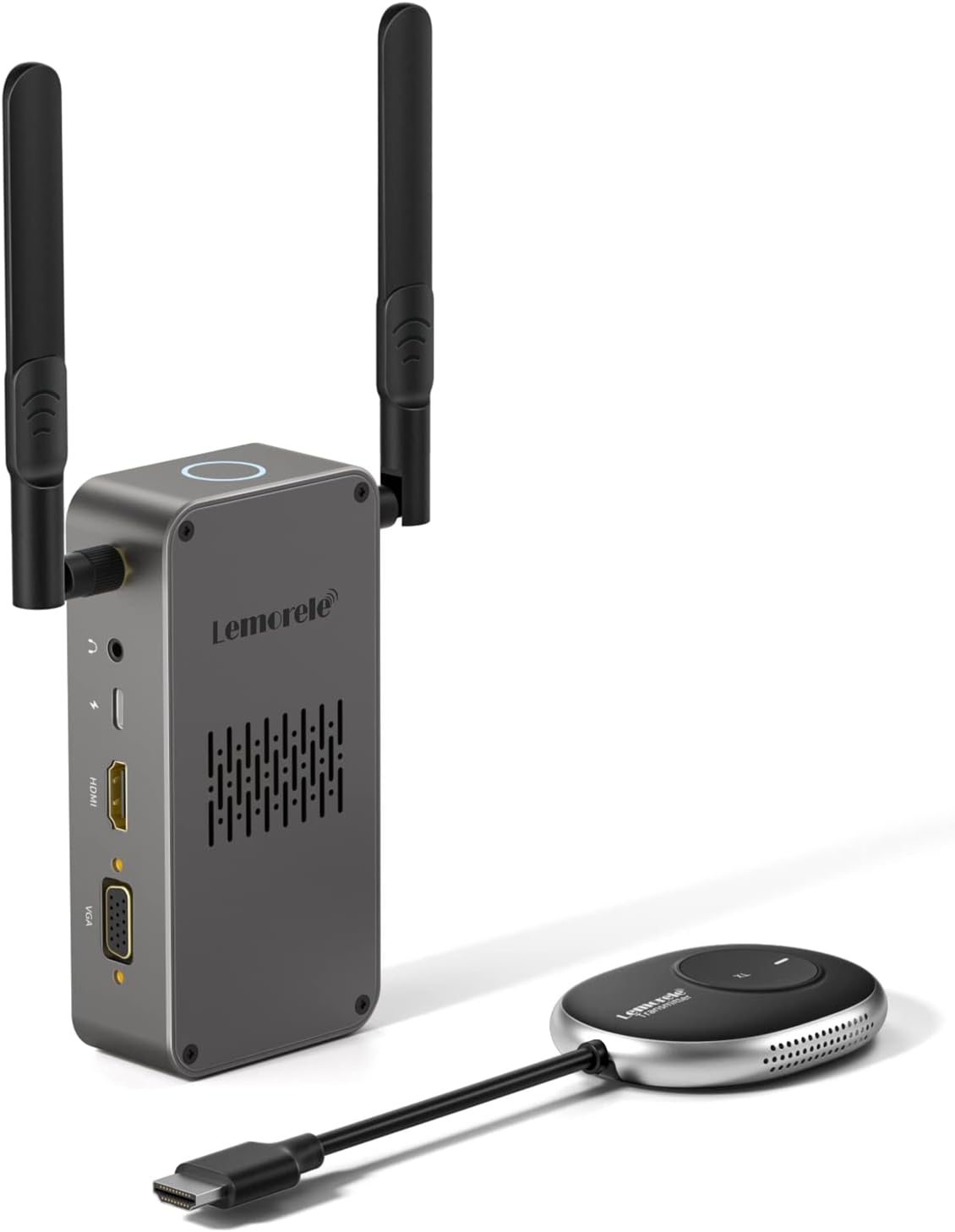 Wireless HDMI Transmitter and Receiver Kits, FHD 1080P Wireless Presentation Facility HDMI Adapter for Netflix, Switch, PS4, Laptop, Smartphone, HDTV/Projector, Video Audio Output, Plug and Play