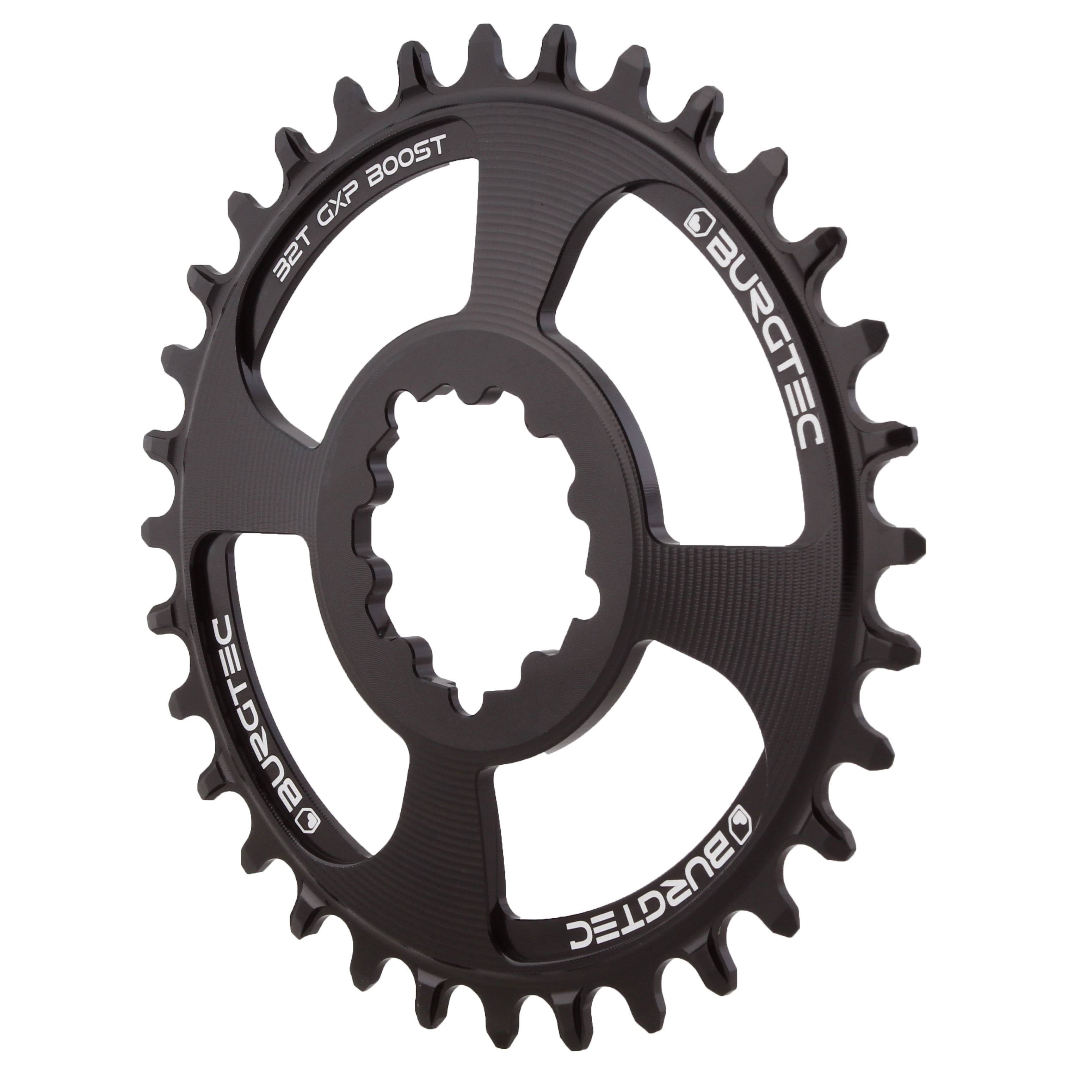 Burgtec GXP Boost Thick Thin Chainrings: Black, 32T