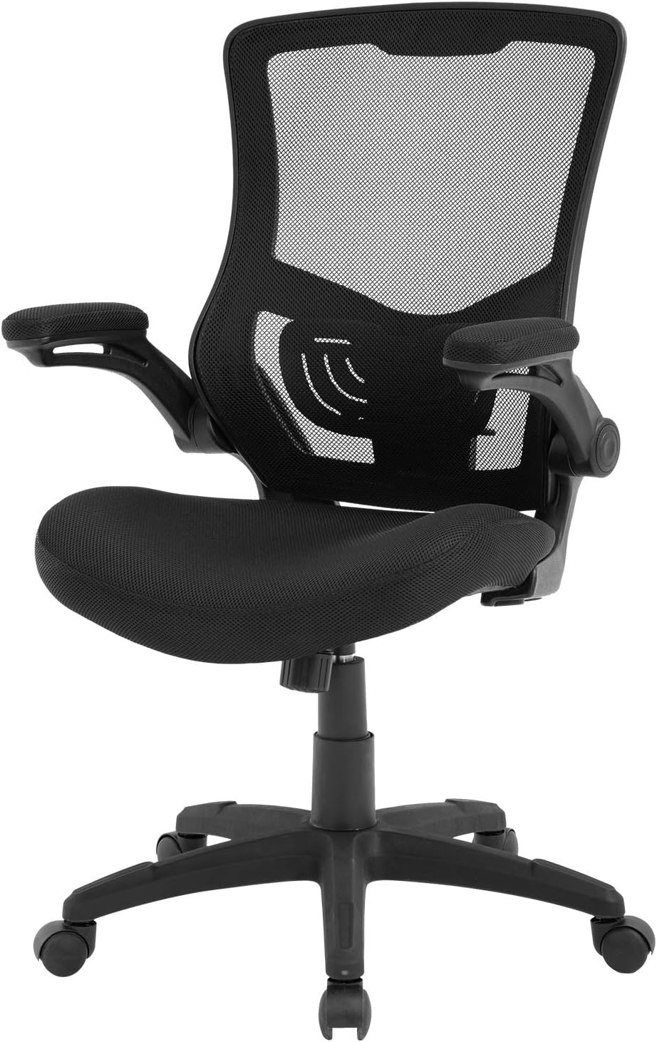 FDW Drafting Chair Mid-Back Mesh Tall Office Chair with Flip-Up Arms Desk Chair with Ergonomic Lumbar Support Foot Ring (Grey, Office Chair)