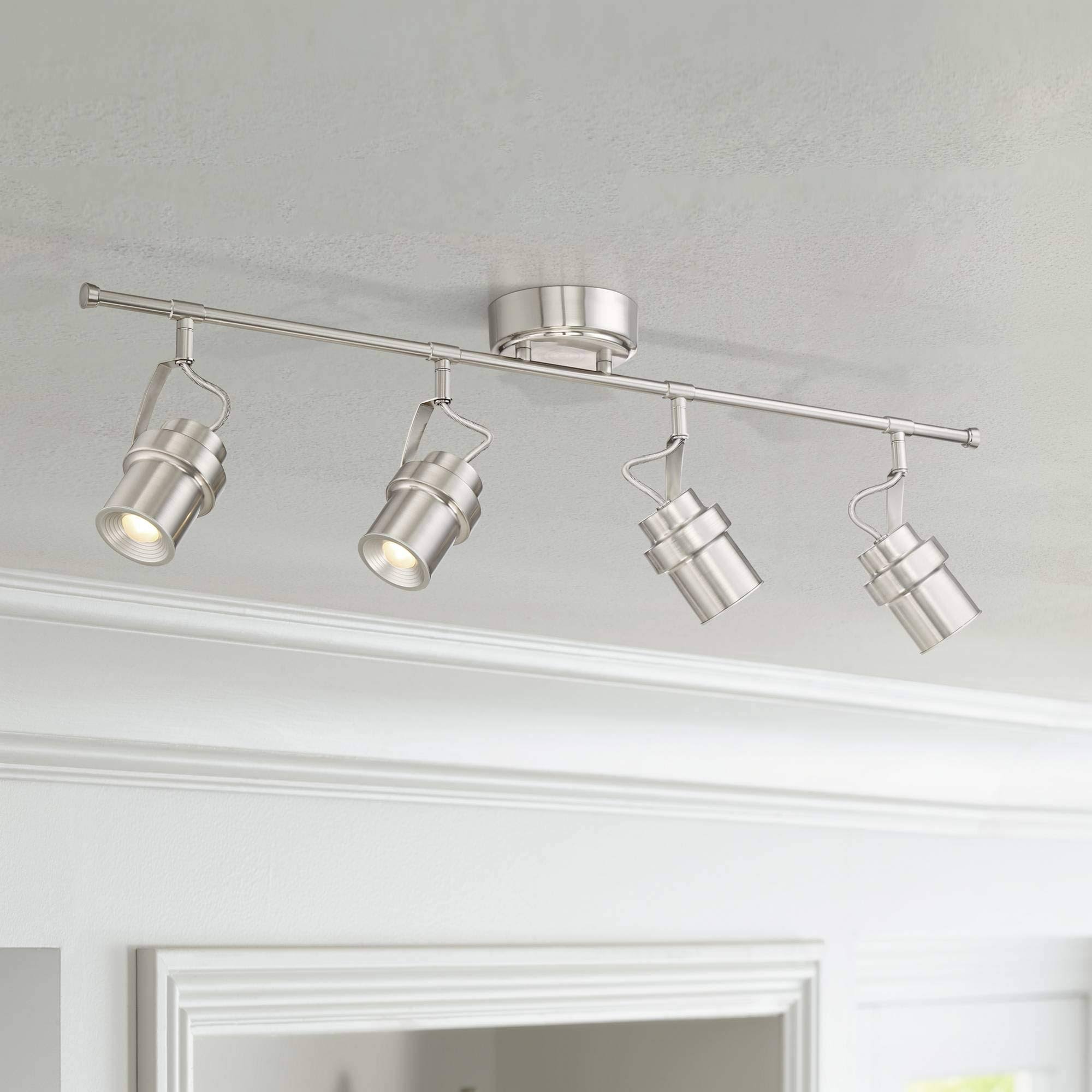 Pro Track Gladstone 4-Light Nickel LED Track Fixture