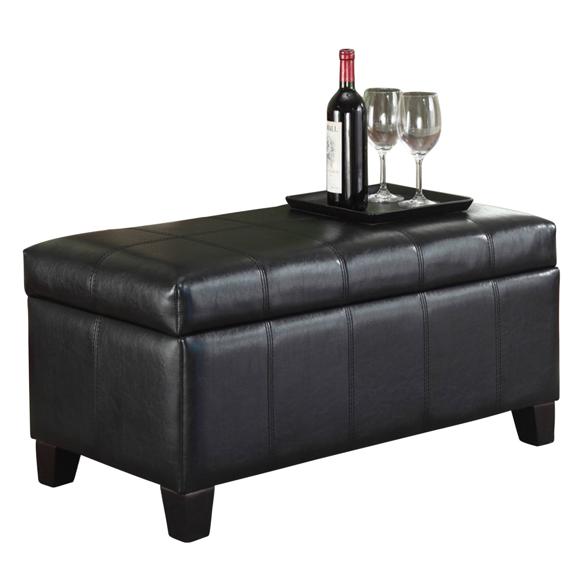 BELLA-STORAGE Ottoman-Black