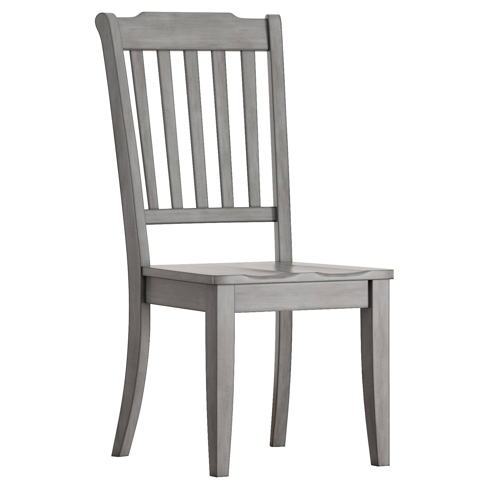 Set of 2 South Hill Slat Back Dining Chair Antique Gray - Inspire Q