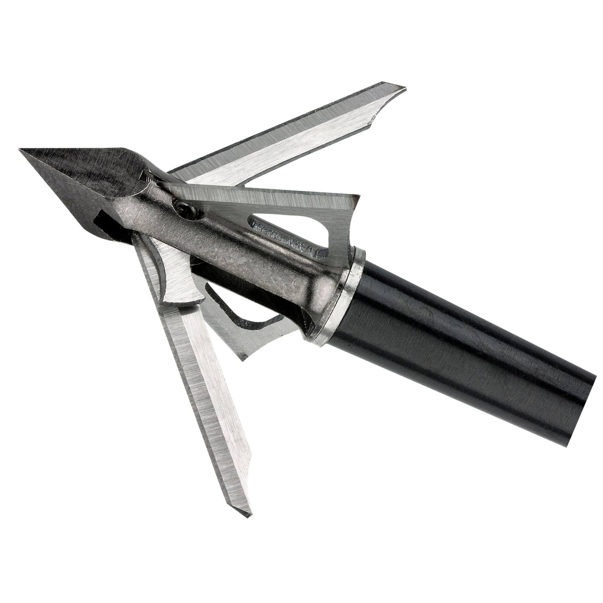 Sportsman&s Supply 2.5x22 Black and Gray Muzzy Four Blade Trocar HB Hybrid 100 Grain Broadhead