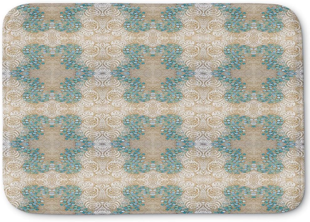 Dia Noche BR-PaperMosaicPatternK1 Bath and Kitchen Mats, Small 24 x 17 in Pack of 2