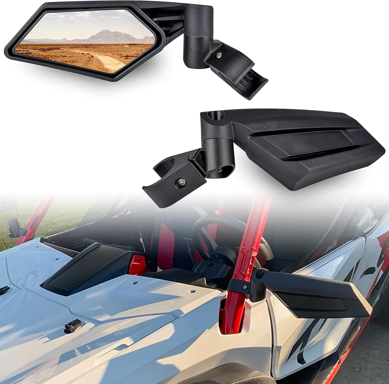 Adjustable Folding Side View Mirrors for Honda Talon 1000R 1000X 1000X4 2019-2021, SAUTVS Rear View Side Mirrors Fit 2