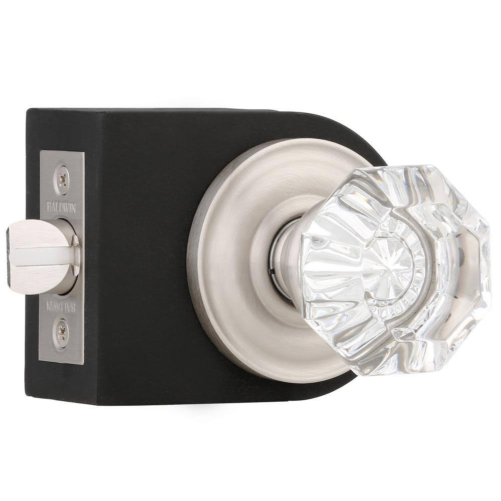Baldwin 5080.150.priv , Filmore Satin Nickel Privacy Crystal Knob