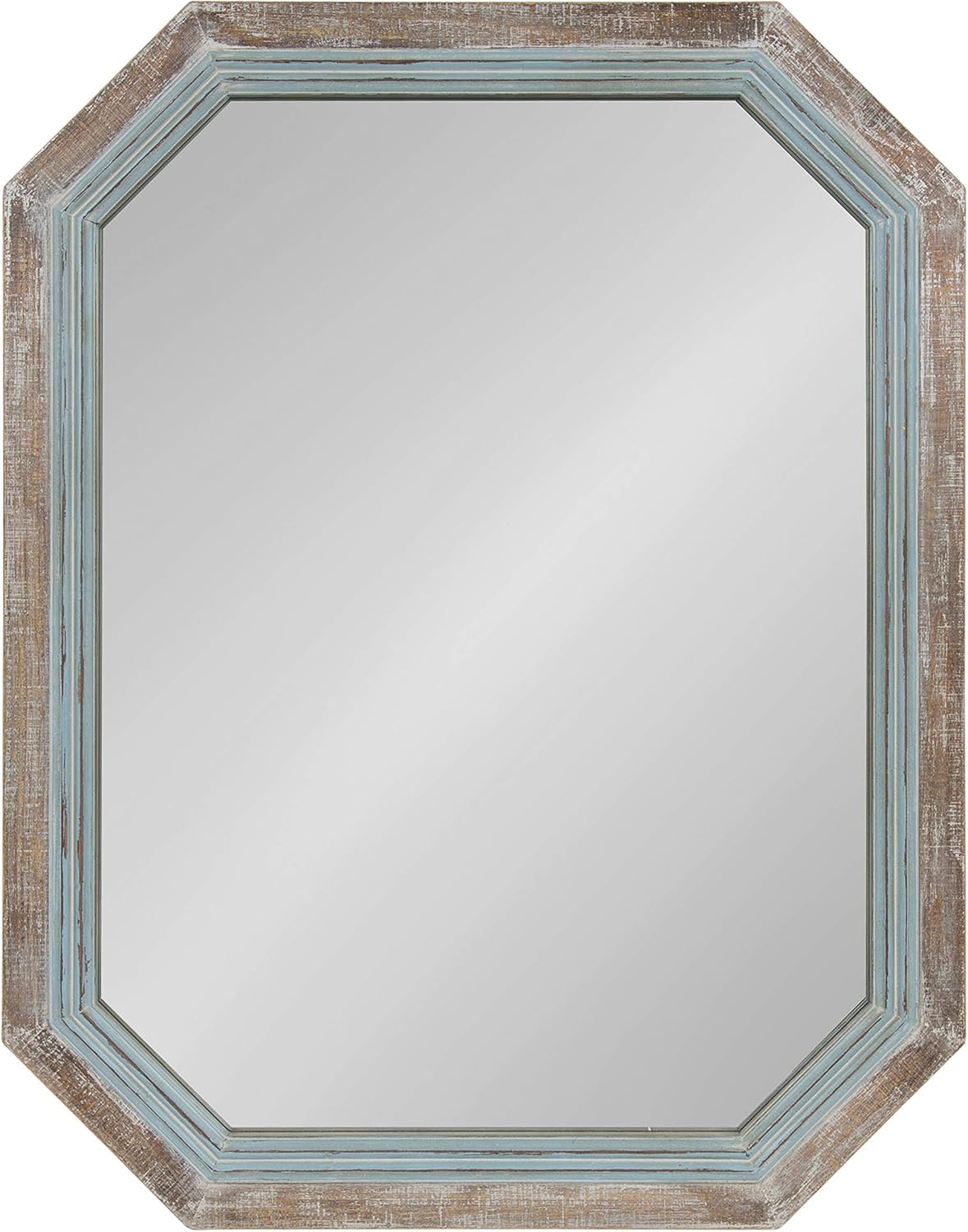 Kate and Laurel Palmer Large Rustic Octagon Wall Mirror, 36