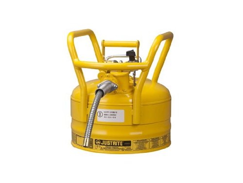Justrite AccuFlow 7325220 Type II Galvanized Steel Transport and Dispensing Flammable Safety Can with 5/8